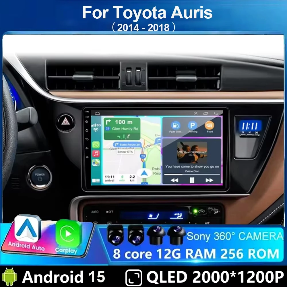 

Автомобильный мультимедийный плеер Android 15 для Toyota Auris 2014 2015 2016 ~ 2018 Corolla Hybrid Wireless Carplay Android Auto 4G Wifi 2Din