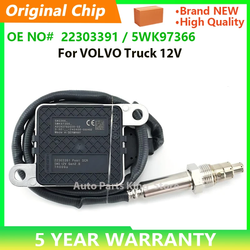 5WK97366 22303391 12VOriginal New Nitrogen Oxygen Sensor Nox Sensor For Volvo Truck C70 VN VNL VNM VHD VT MACK MP7 MP8 D11 D13 D