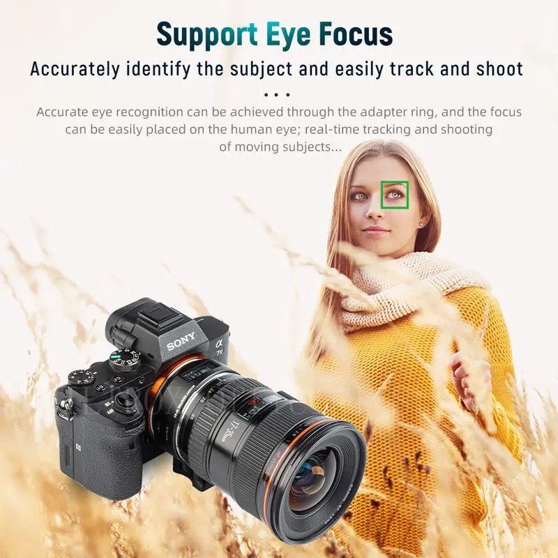 Viltrox EF-E5 Auto Focus LED Display Smart Lens Adapter Ring Full Frame for  EF EF-S Lens to E Mount Camera NEX AII7