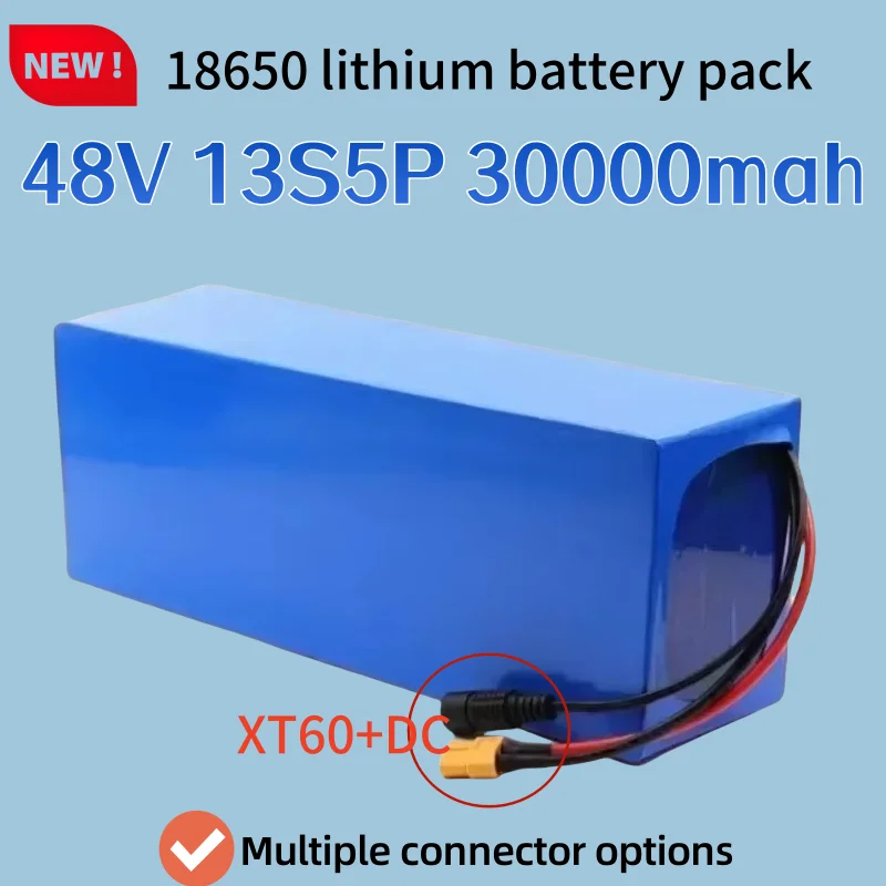 48V 18650 lithium-ion smooth 30Ah 13S5P battery pack 48V 100000mAh 2000W built-in 50A BMS electric scooter