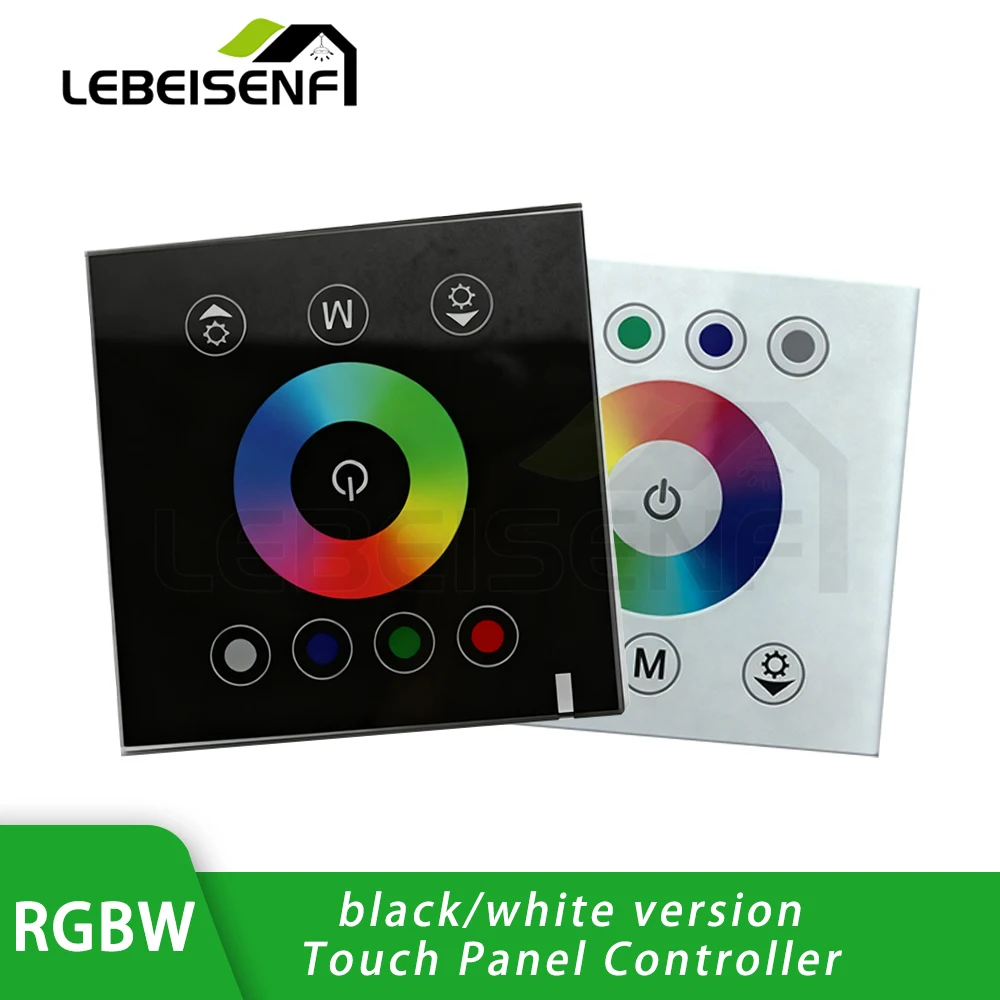 

RGBW LED Light Strip Panel-Type Touch Controller Glass Ring Shaped Color Light Strip Dimmer for Home Decor And Lighting Control
