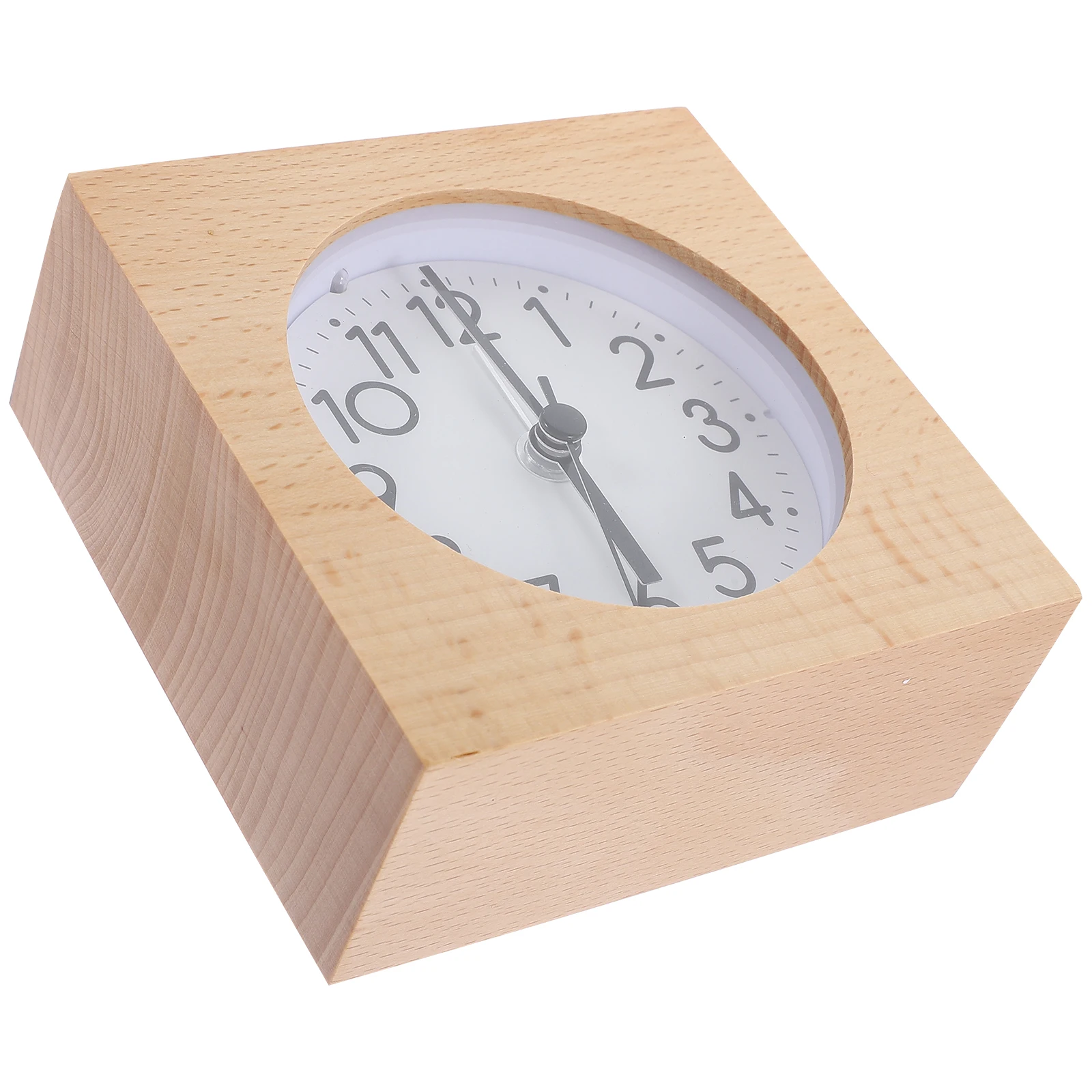 

Wooden Alarm Square Shape Home Office Bedroom Decorative Clocks Wooden Tabletop Clock Vintage Digital Clock for Living Room