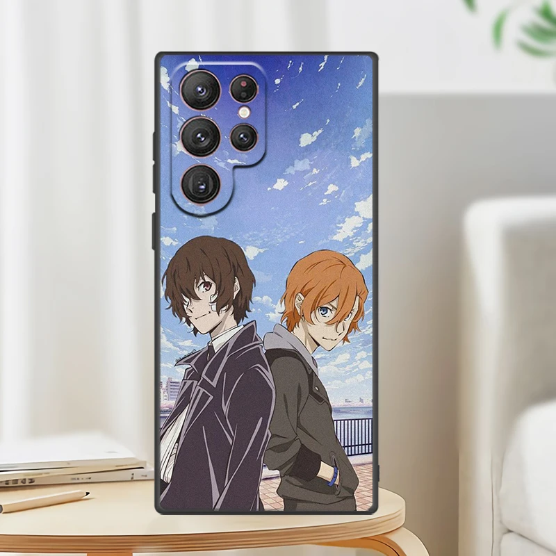 Bungo Stray Dogs Dazai Osamu Phone Case For Samsung S24 S23 S22 S21 S20 FE S10 S10e Ultra Plus Lite Black Soft Cover