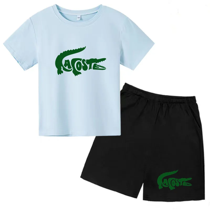 Terno casual para jogging infantil, blusa e shorts, presente de aniversário para meninos e meninas, Sunshine, charmosa marca de tendência, camiseta esportiva para crianças, 2p