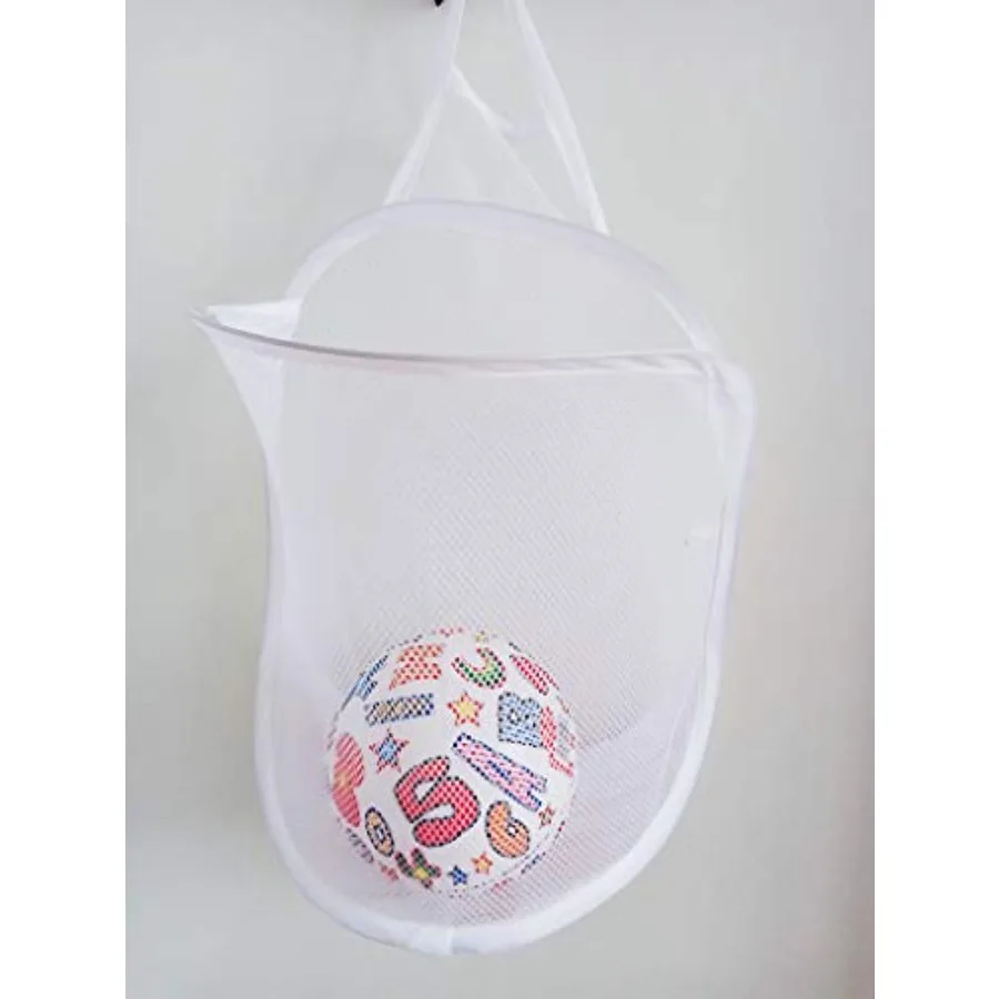 Small Mesh Hanging Laundry Hamper Basket, Mesh Hamper, Wall Dirty Clothes basket