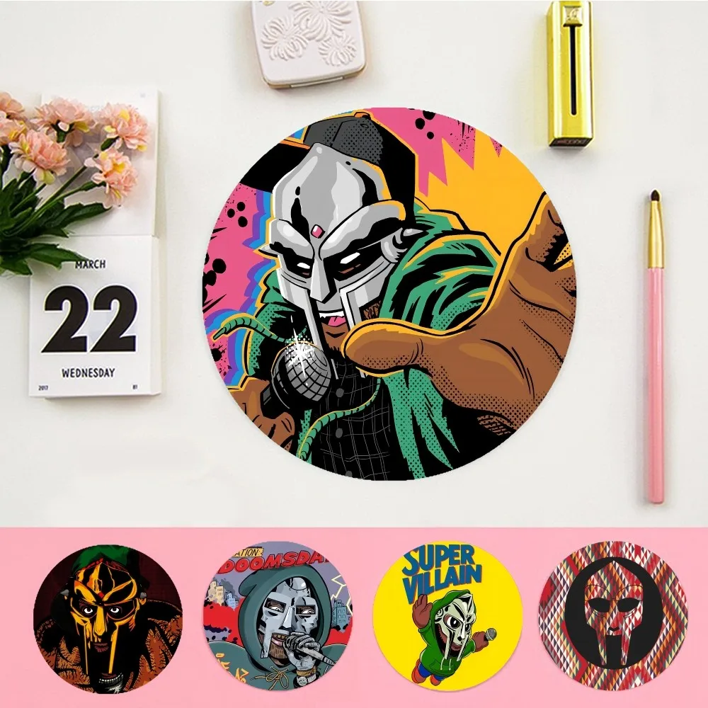 

MF DOOM Round Custom Skin Office Computer Desk Mat Table Keyboard Big Mouse Pad Laptop Cushion Non-slip Writing Desk Mats