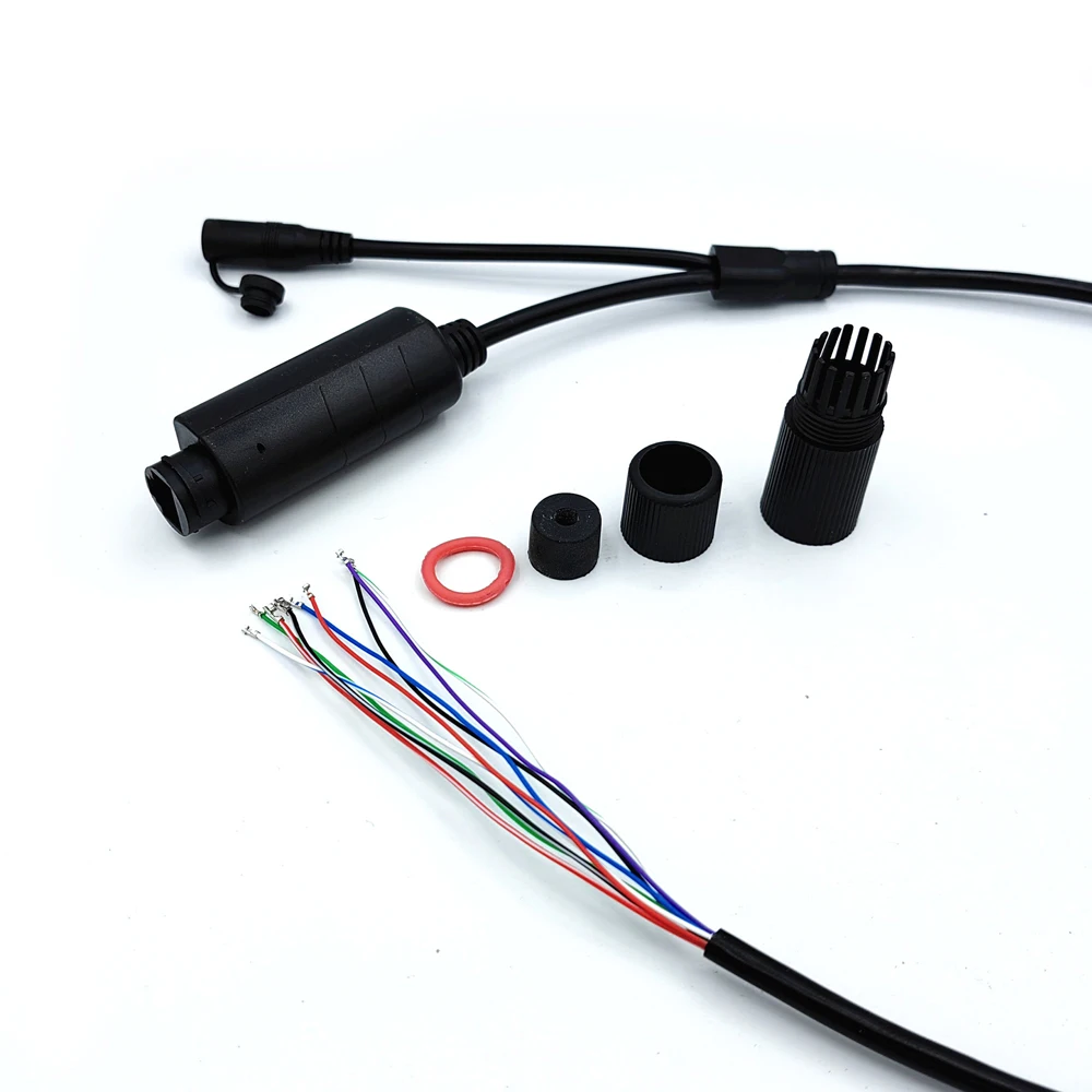 10pcs ultrasonic Built-in 48V POE Module CCTV end Cable LAN Power over Ethernet Lan RJ45+DC Ports Cables 60cm long