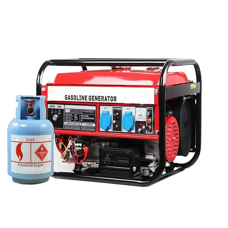 -130 3000 Watt Dual Fuel Propane/Gas Generator Electric Start Mini Portable Durable Power Back Up Open Type Generator