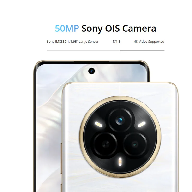 New Original realme 14 Pro 5G Phone 6.67" NFC Dimensity 7300 Energy 8GB RAM 256GB ROM 6000mAh Battery 50MP OIS Camera Smartphone