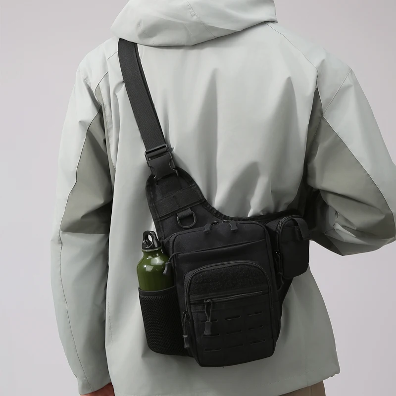 

Men's Hiking Chest Bag Tactical Travel Molle Waist Bags Outdoor Climbing Cycling Running Rig Pouch Fishing Storage Fanny Pack
