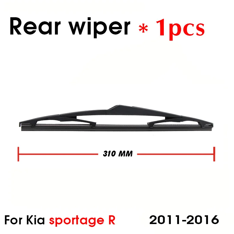 Car Wiper Blade Rear Back Window Windscreen Windshield Wipers For Kia sportage R Hatchback 310 mm 2011-2016 Auto Accessories