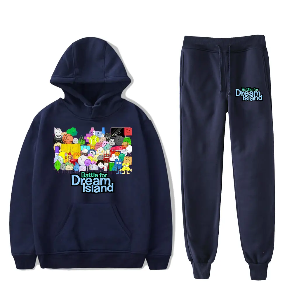 Jacknjellify BFDI Battle For Dream Island Jogger กางเกงชุด Merch Pullovers ผู้หญิงผู้ชายแฟชั่นลําลองเสื้อแขนยาว