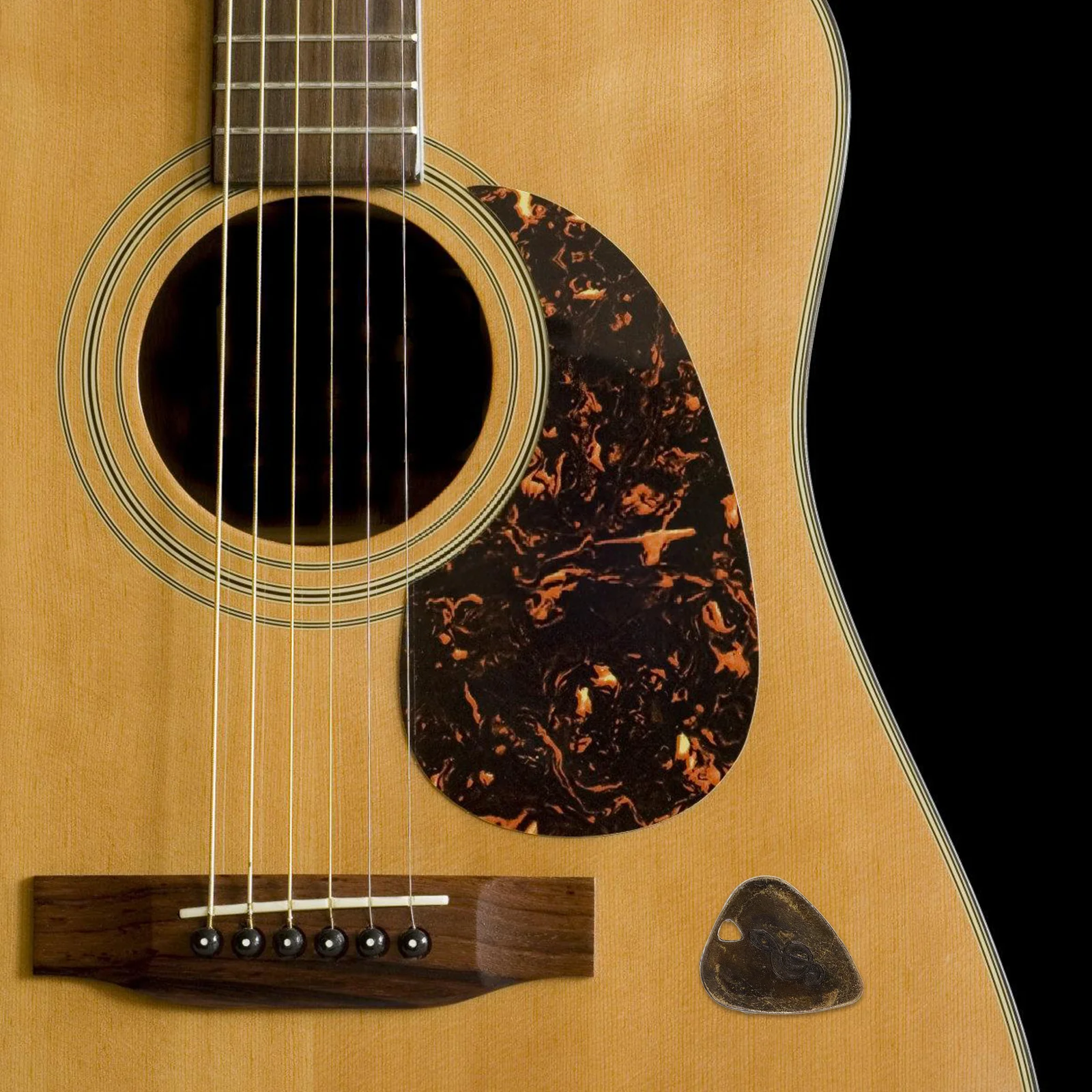 

5 Pcs Decorative Guitar Pick Folk Picks Zinc Alloy Accessories Kit Finger Ukulele