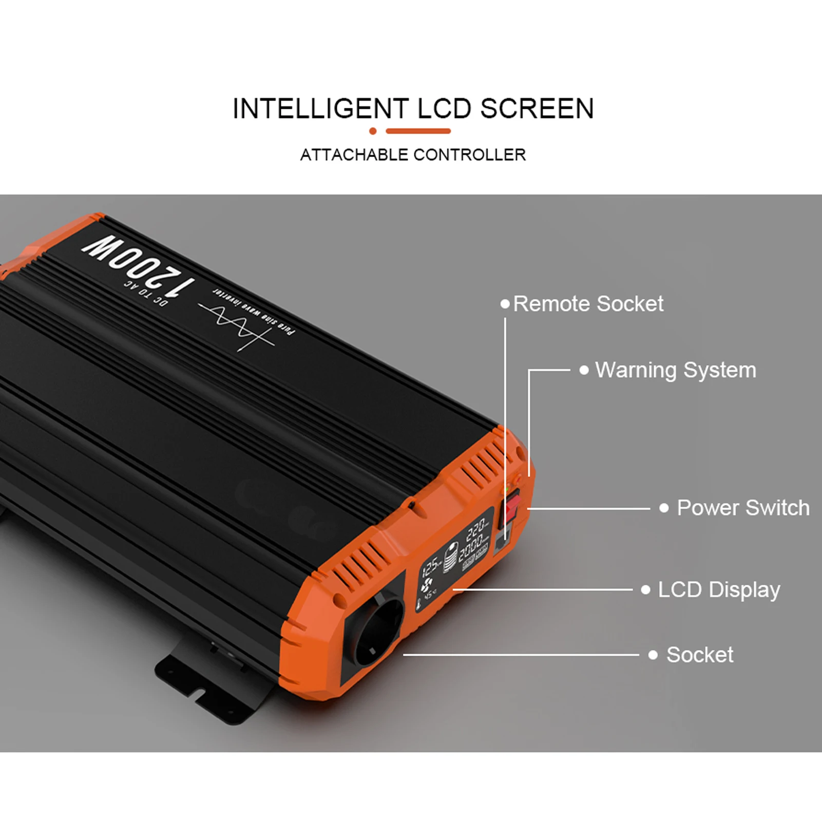 Imagem -03 - Inversor de Onda Senoidal Pura com Controle Remoto Conversão de Energia Contínua Tomadas Múltiplas 12v dc para 220v ac 3000w