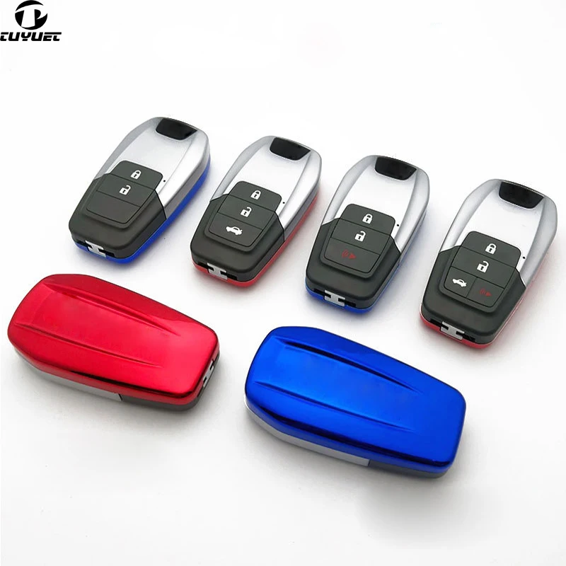 Coque de clé télécommande pliable, 2/3/4 boutons, pour Toyota Camry Corolla Yaris Wish Prado Tundra Hiace