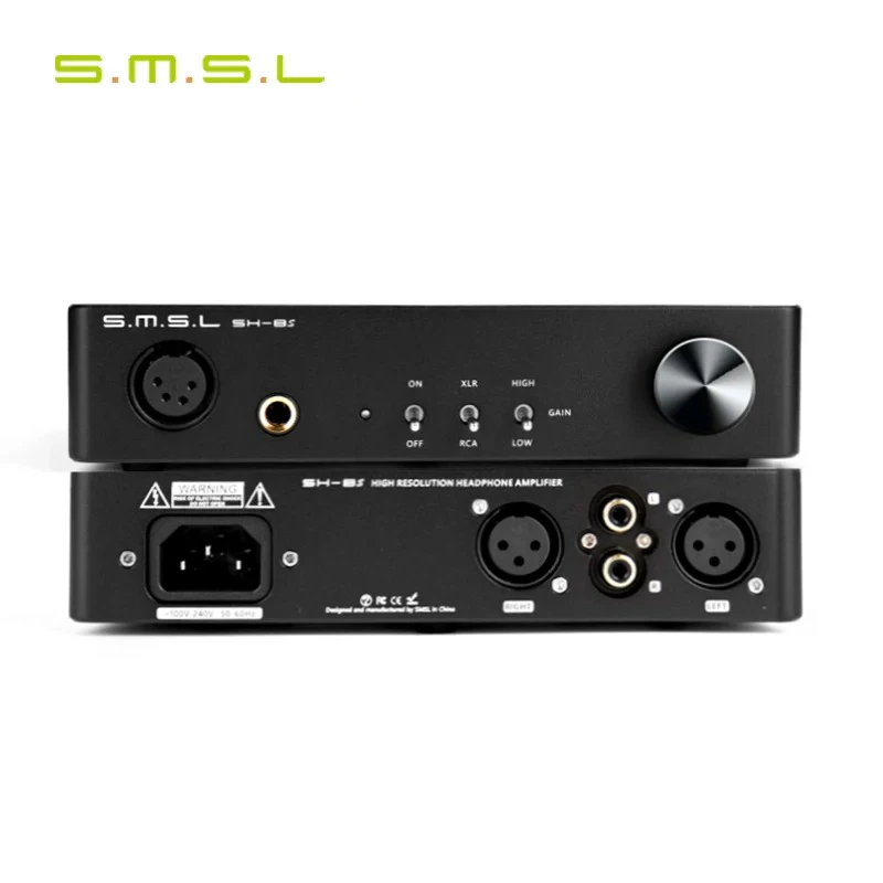 

SMSL SH-8S Hi-Res Headphone Amplifier 6.35mm RCA XLR Balanced/Unbalanced Gain Adjustable SH8S Amp SMSL SU8S