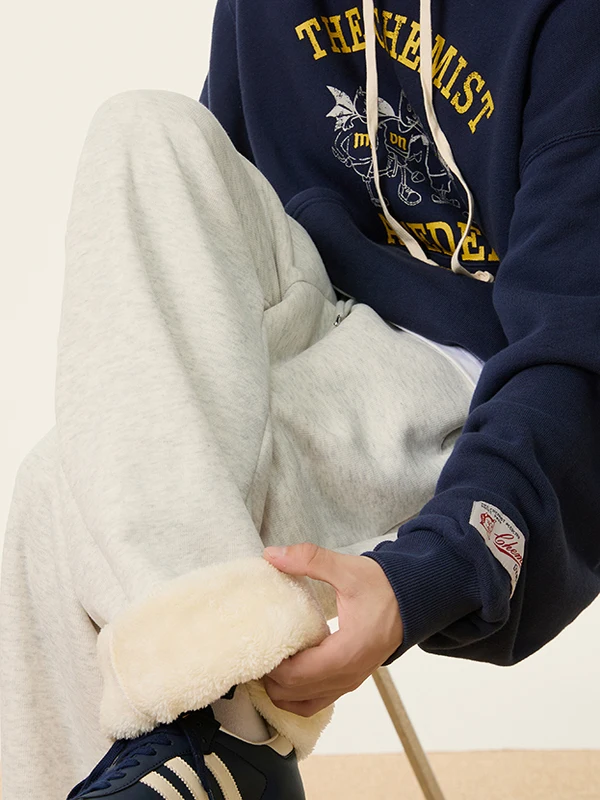 

Прямые повседневные брюки из бархатной ткани с флисовой подкладкой, мужские осенне-зимние теплые брюки в стиле ретро, американские свободные удобные брюки