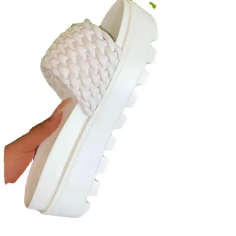 Tongs en Coton pour Femme, Pantoufles de Plage à Semelle Souple, Antidérapantes, Nouvelle Mode, Été