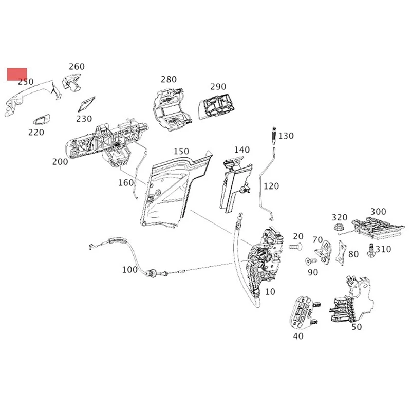 Car Front Exterior Door Handle For Benz E-Class C300 W204