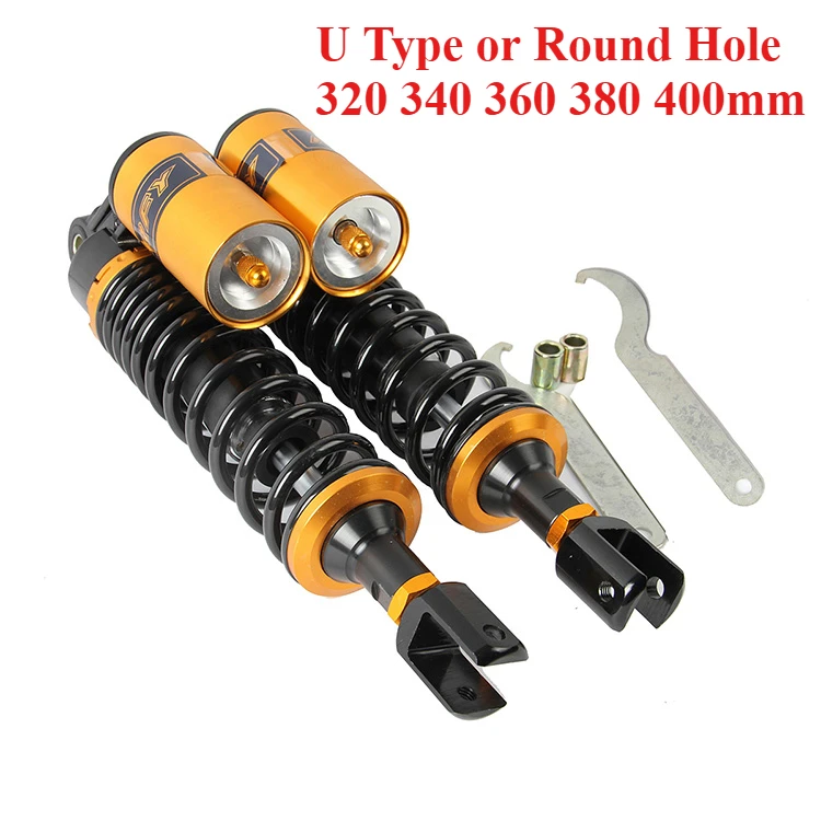 

320mm 340mm 360mm 380mm 400mm Motorcycle Shock Absorber Air Protection Shock Absorbers Spring Suspension For Honda Yamaha Suzuki