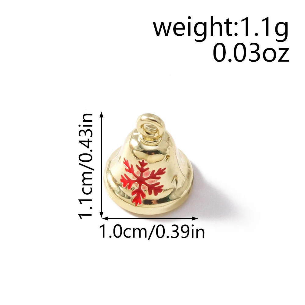 Leslie 5-teiliges Modisches Weihnachts-Charms-Set, Niedliche Weihnachtsglocken-Anhänger für Ohrringe und Halsketten-Herstellung – Detail 1