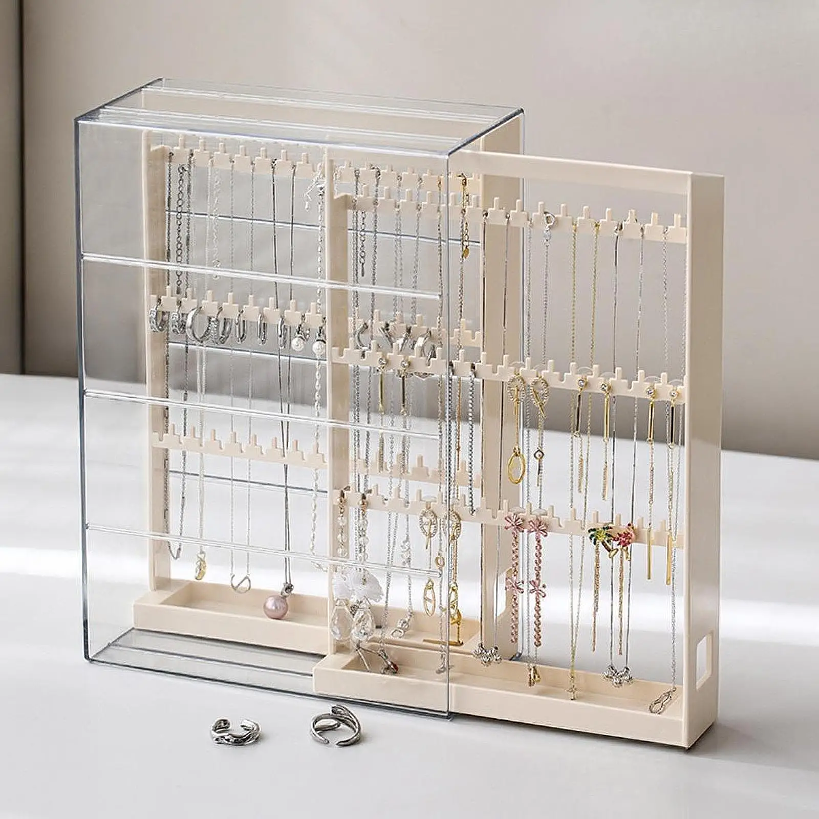

Jewelry Display Box Jewellery Organiser Large Capacity Multipurpose Desktop