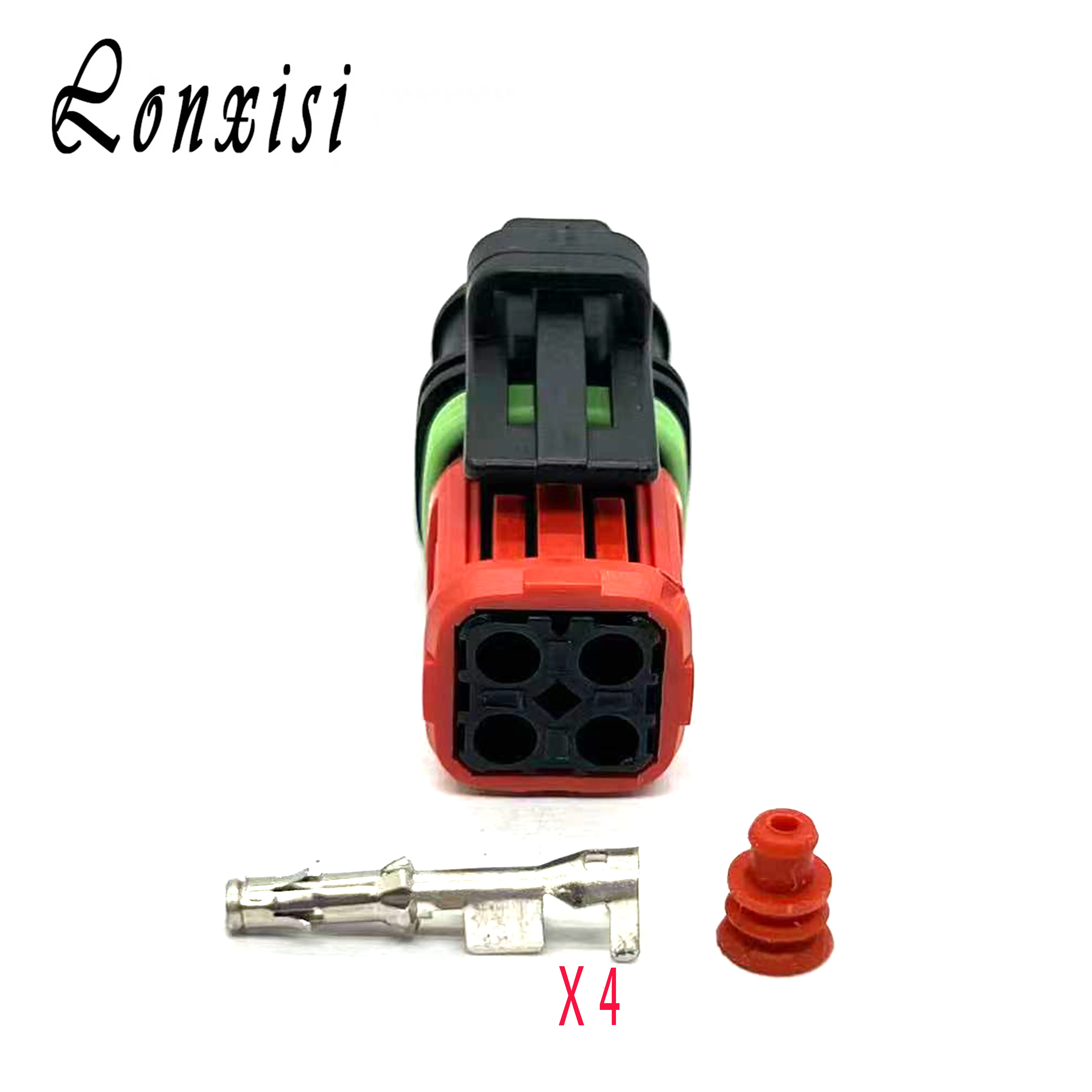 

1/5/10/20/50 Sets Tyco 4 Pin 1337352-1 Female Fuel Injector Wiring Plug Oxygen Sensor Connector Socket For Cars Excavator Plugs