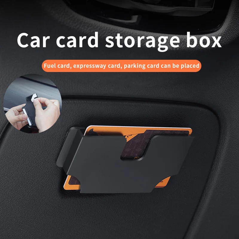 Caja de Almacenamiento para Tarjetas de Auto, Porta Tarjetas para Vehículo, Estuche para Guardar Vales, Ranura para Tarjetas de Combustible de Alta Velocidad, Porta Tarjetas para Interior de Auto