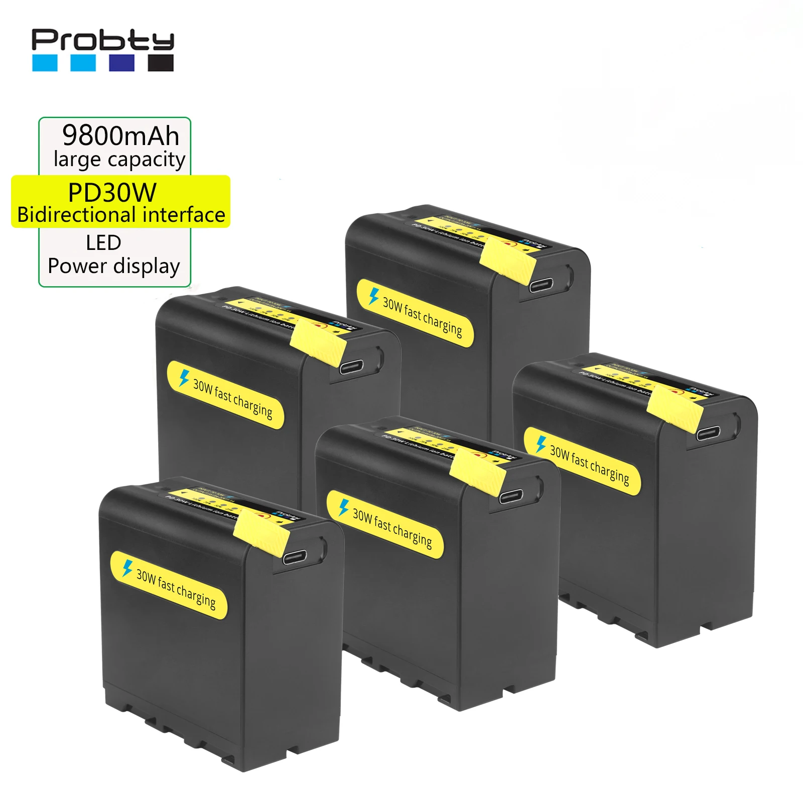PD30W Two-way Type-C Quick Charge NP-F970 NP F970 NP-F980 Battery for Sony NP-F970 F960 F750 F550 MVC-FD91 MC1500C Battery