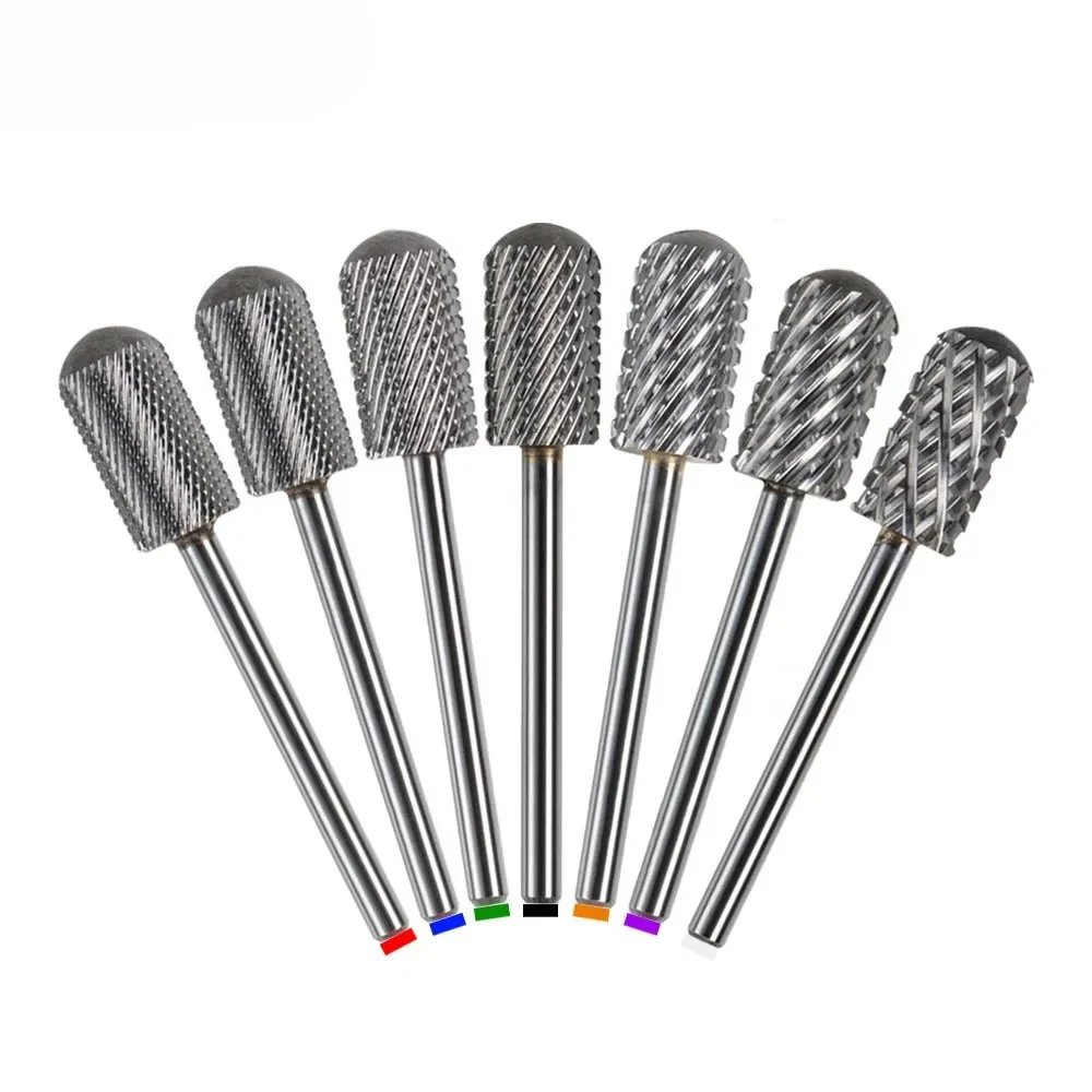 6.6mmスムーストップ大型バレルネイルドリルビット安全カーバイドビットフライスカッターマニキュア用ジェル除去アクセサリー