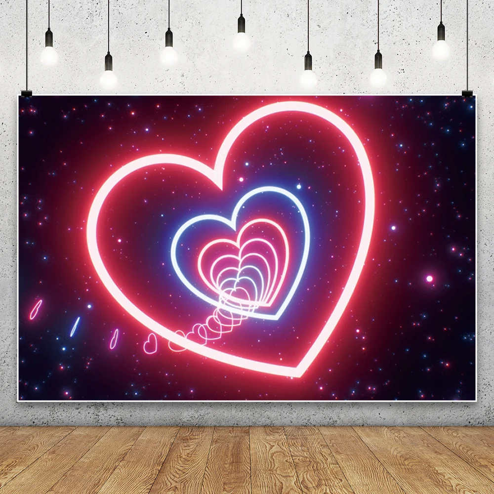 Glitter Love Heart Valentine's Day Photography Backdrop Couple Portrait Photographic February 14 Party Background Photo Studio