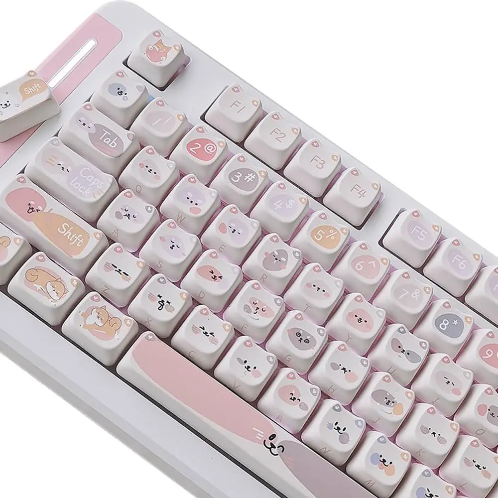 

Комплект PBT-клавиш Mao Height с тематикой «Кошки и собаки», настраиваемый, подходит для 61/87/104/108 клавиш, Cherry MX и других механических клавиатур