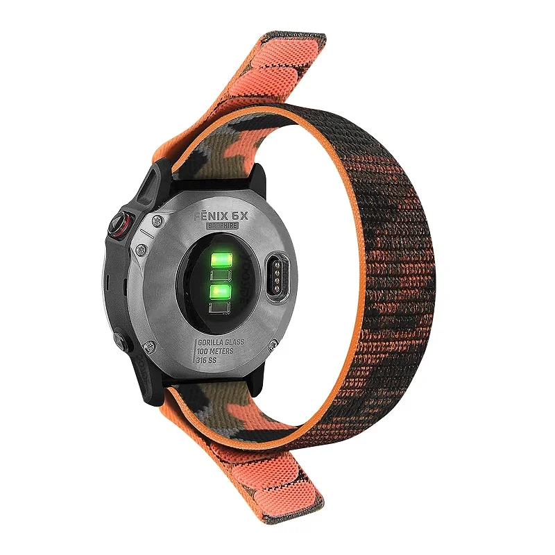 26 22 mm Hakenschlaufe Nylonarmband für Garmin Enduro 2 Tactix 7 Pro Smart Watch Band Fenix 8 7 7X 6X 6Pro 5X MK2i/955 EPIX Armbänder