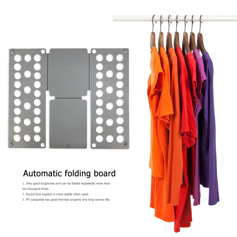 

Пластиковая доска для складывания одежды, приспособление для складывания детских рубашек, инструмент для домашнего хранения (серый)