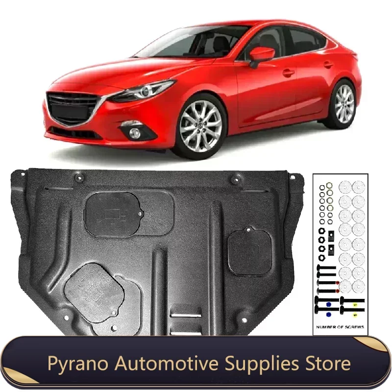 

For Mazda 3 Axela 2.0L 2014-2019 Under Engine Guard Board Splash Shield Mud Fender Plate Cover Black Car Mudflap Mudapron Mudgua