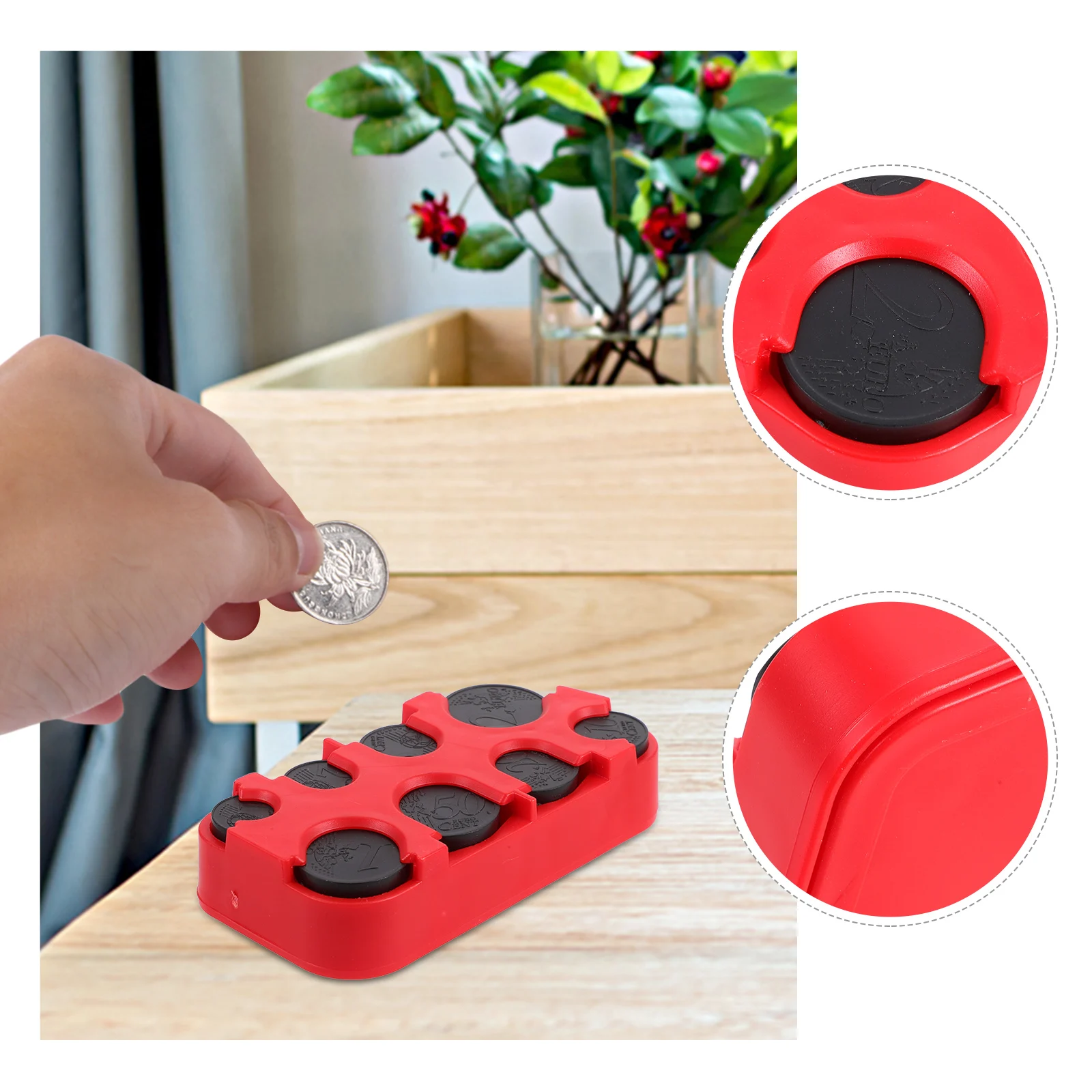 

Large Capacity Coin Storage Box PP Multi Compartment Portable Change Organizer Display Case Holder Collection Optional