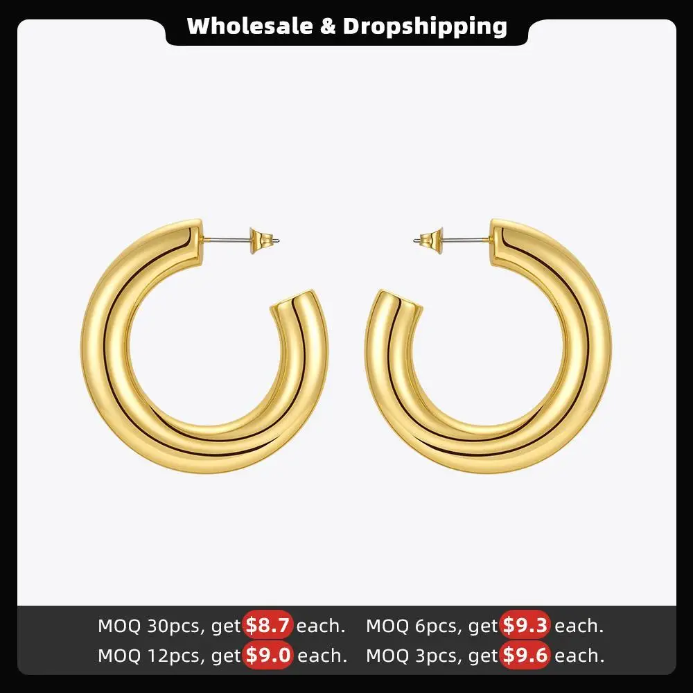 ENFASHION Pipe Hoop Earrings For Women 2021 Gold Color Piercing Earings Boucle Oreille Femme Fashion Jewelry Gifts E211289