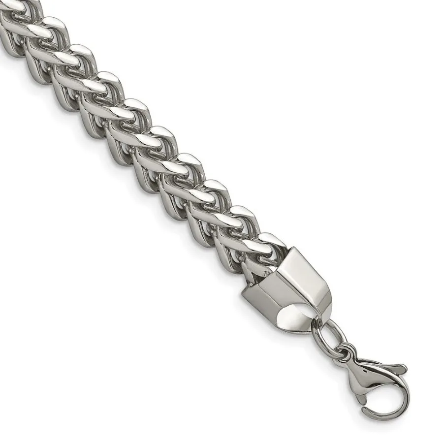 

Chisel Stainless Steel Polished 6.75mm 9 inch Franco Chain