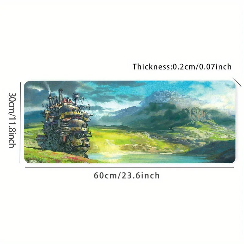 Kawaii Studio Gaming Mouse Pad - Large Non-Slip Rubber Base for Computer and Laptop - Perfect Gift for Gamers and Anime Fans