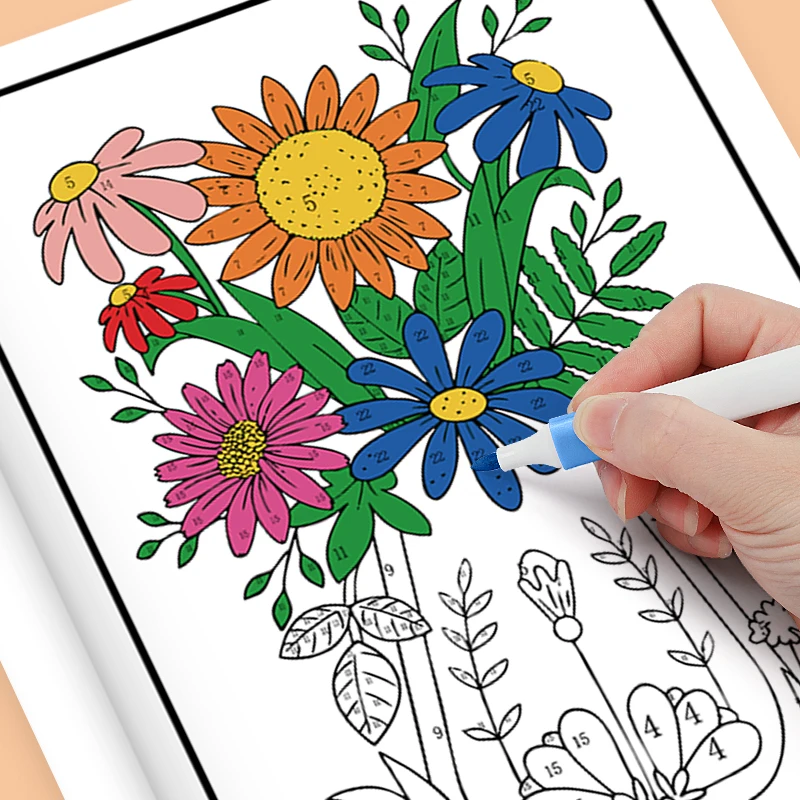 Livre de coloriage numérique pour adultes : motifs de relaxation et de concentration, paysages naturels, scènes de jardin, thèmes floraux, conçu pour la relaxation, la méditation et les loisirs créatifs, adapté aux adultes, aux débutants et aux personnes qui aiment les activités artistiques paisibles.