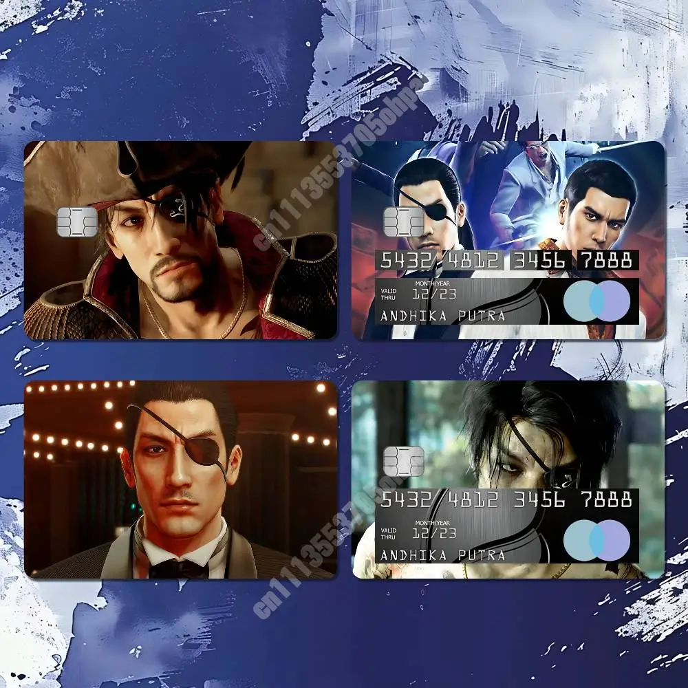 L-Like a D-Dragon Goro Majima Sticker for NFC ID Card Film Skin Credit Bank Card Stylish Cultural Decoration