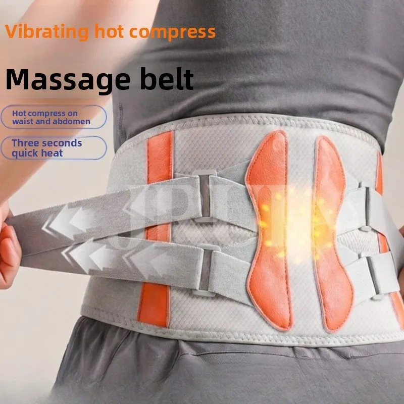 Heated Waist Belt with Infrared Massage Double Vibration Rechargeable Multi-Function Back Support for Relaxation
