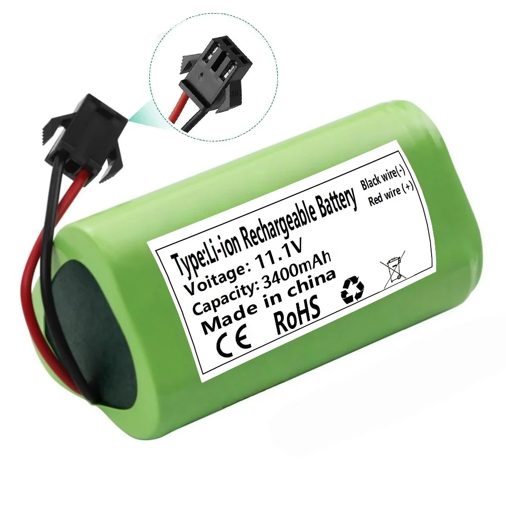 

10.8V/11.1V 3400mAh Replacement Battery for Vactidy T6, T7 and T8 Robot Vacuum Cleaners Compatible with Vactidy LS001-02 Battery