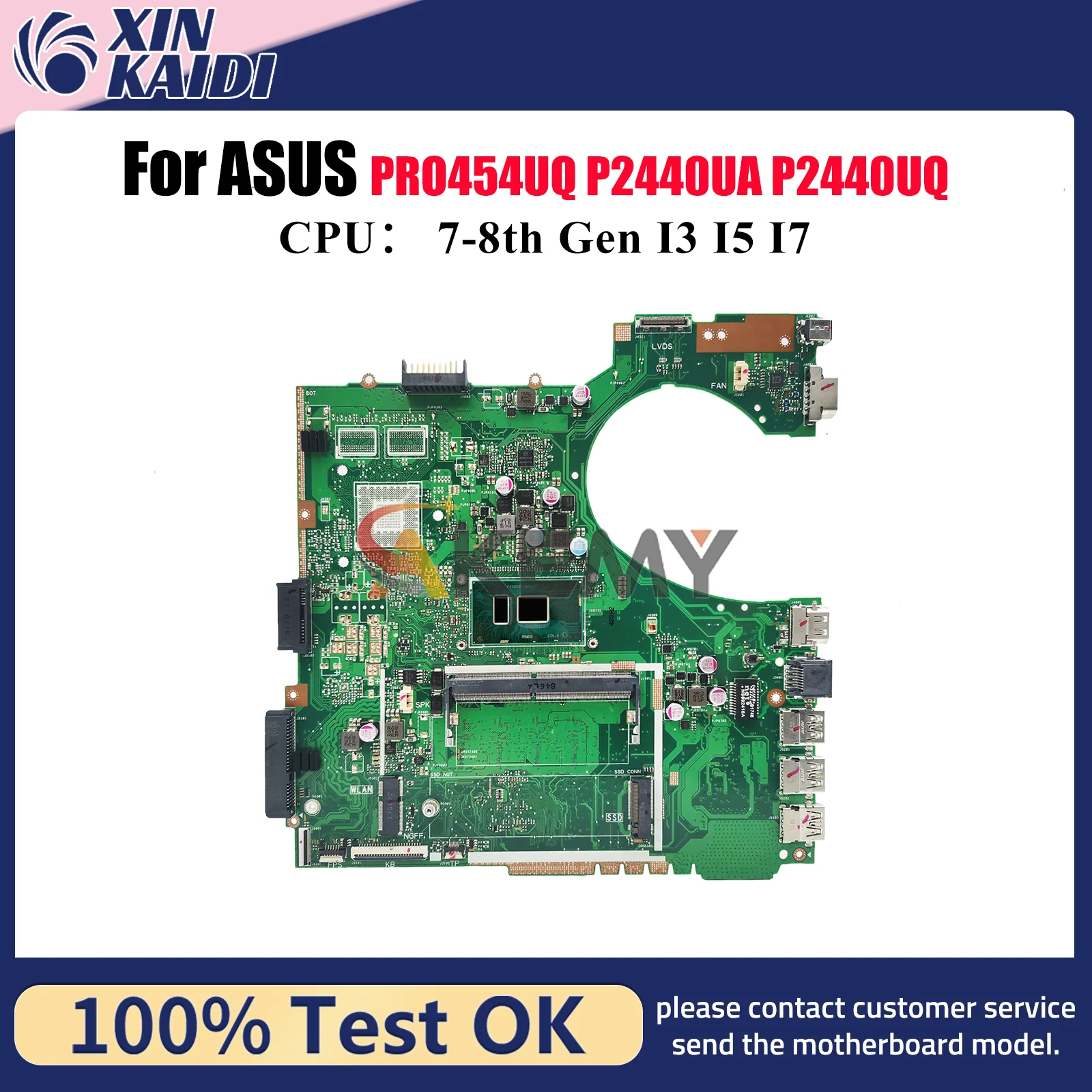 

P2440UA Laptop Motherboard For ASUS ProArt P2440U P2440UF P2440UA P2440UQ PRO454UQ Mainboard With I3 I5 I7 CPU 100% tests OK stk
