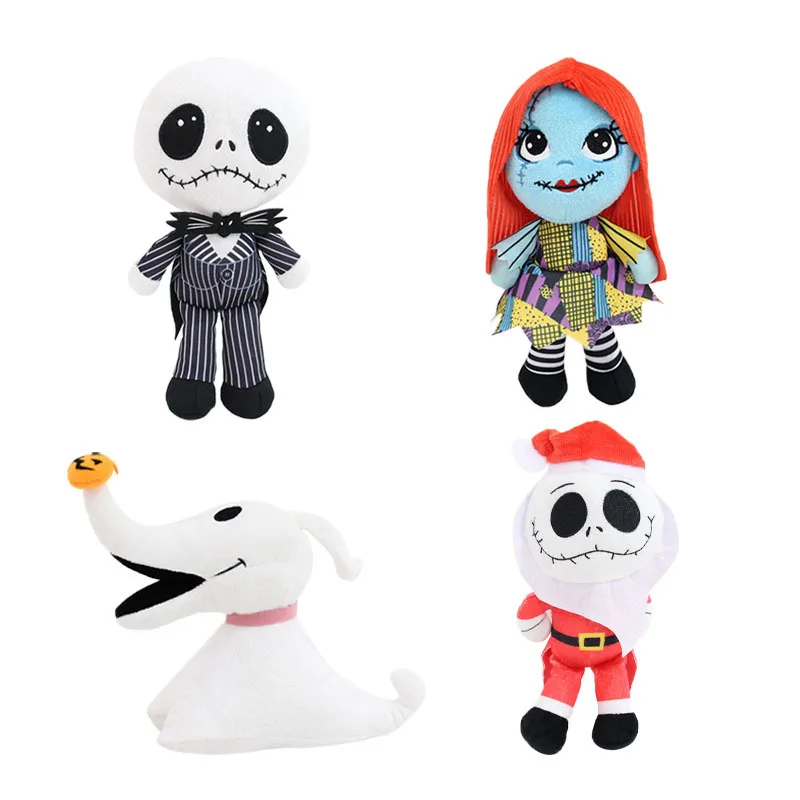 

Disney The Nightmare Before Christmas Soft Plush Stuffed Toys Cute Jack Skellington Sally Dolls Accessorise Children Toy Gifts