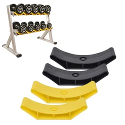 2x Dumbbell Holder Plastic Wear Resistant Crescent Shape Dumbbell Trays For Gym Home Fitness Dumbbell Weigth Plate Support