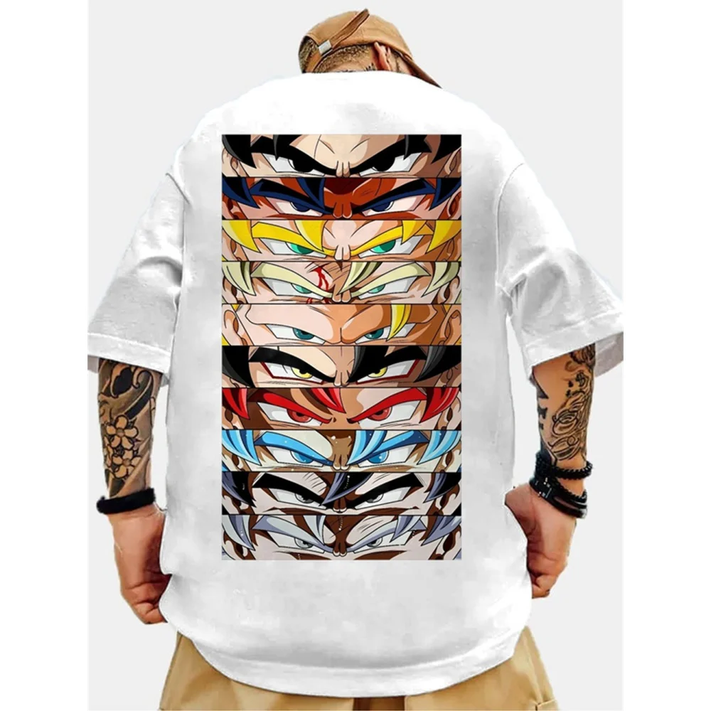 2024 Anime Oversized Casual 3d Print T Shirt For Men Summer Top Breathable Loose Men's T-Shirt Retro Street Short Sleeved image 2
