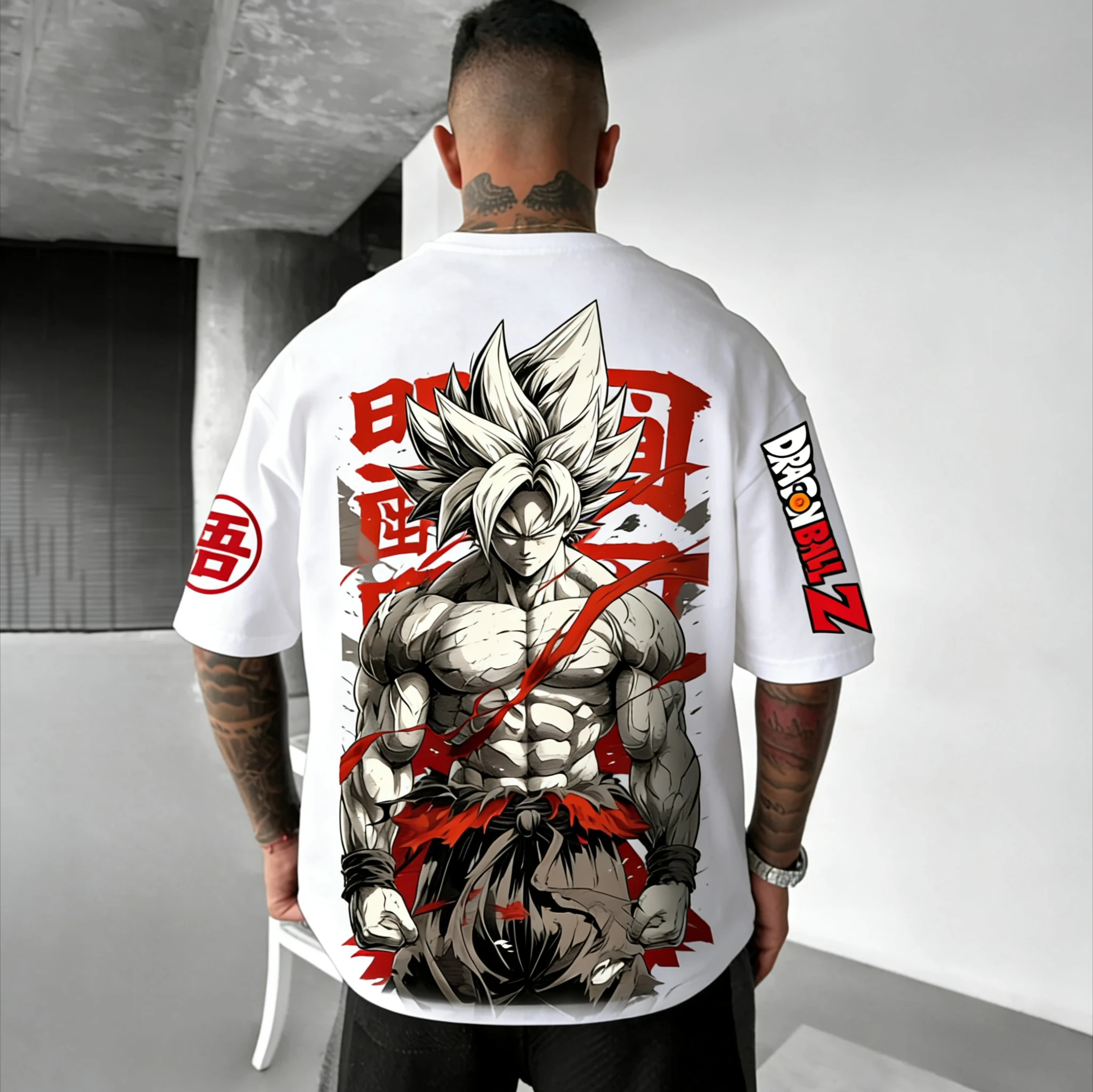 لعبة دراغون بول جوكو مطبوعة قصيرة الأكمام بانداي فضفاضة للرجال والنساء 2026 الصيف تنفس رياضي موضة القطن تي شيرت #3