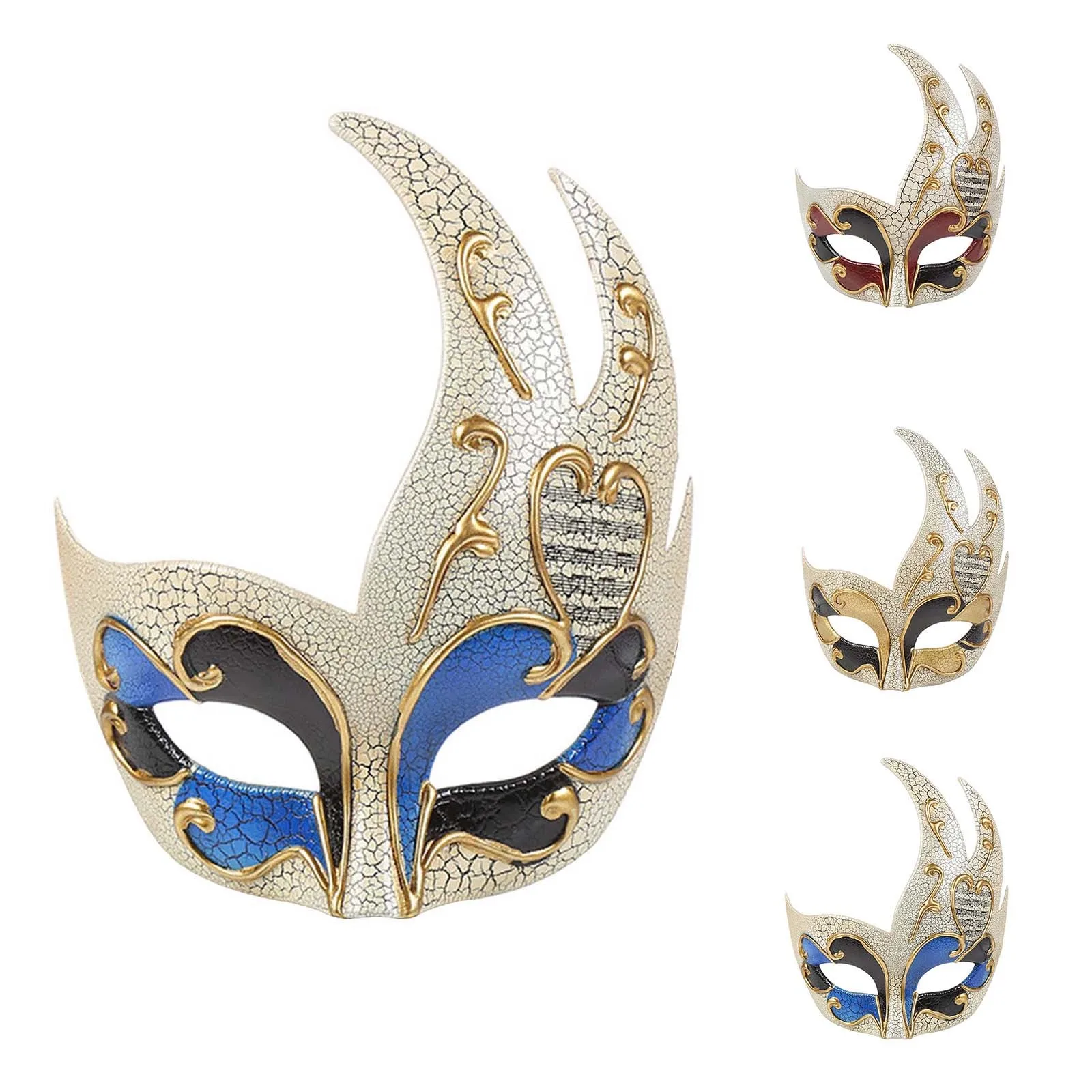 

Artistic Mask Women's Handmade Dance Props Personality Full Face Retro Venetian Mask Half Face Men Mask Carnival mask party mask