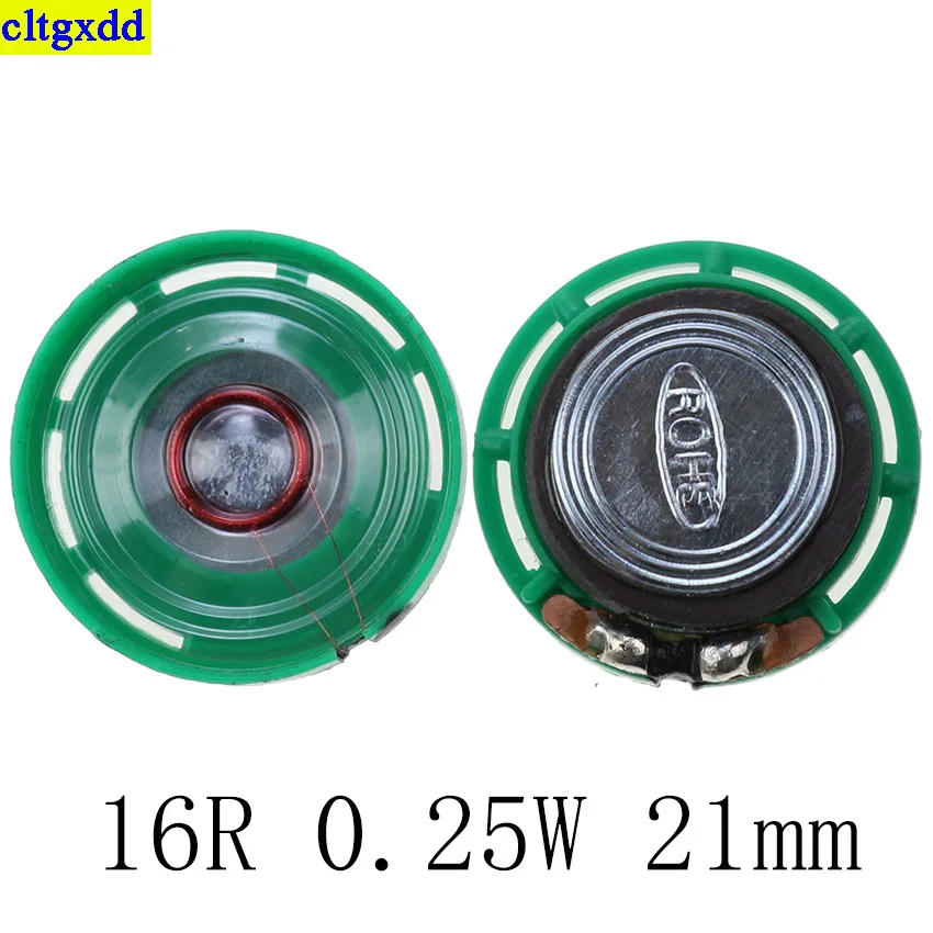 Cltgxdd 2 piezas 8R 16R 32R altavoz 8 ohmios 16 ohmios 32 ohmios 0,25 W 0,5 W diámetro 20mm 21mm 23mm 27mm 29mm 36mm 40mm altavoz